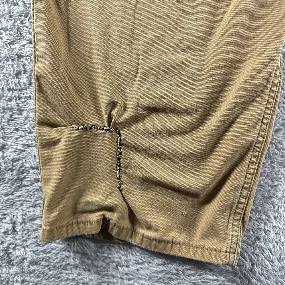 Carharrt Canvas Utility Pants Mens 46x30 (Fits 44x28) Relaxed Fit Brown Distress